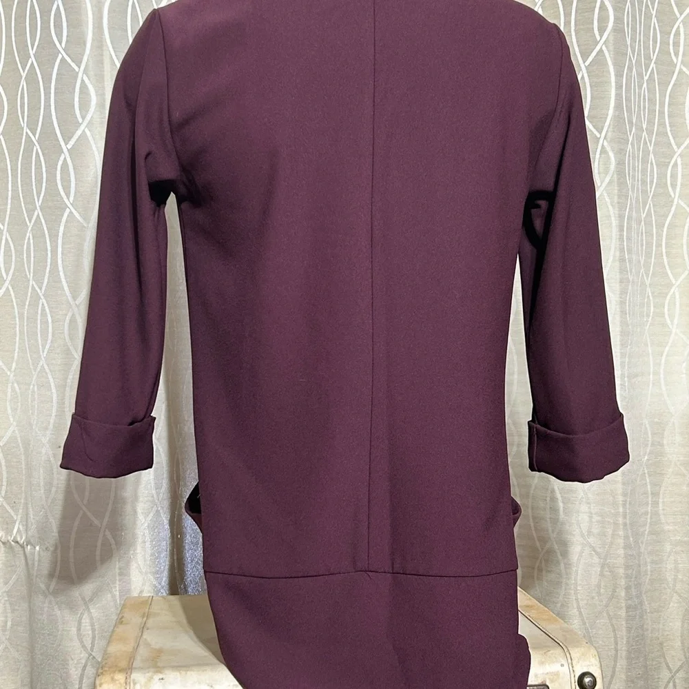 Women's Maroon Dynamite  Blazer 3/4 Sleeves Size Xs - S - Picture 3 of 8